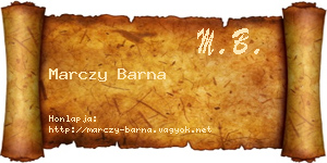 Marczy Barna névjegykártya