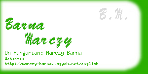 barna marczy business card